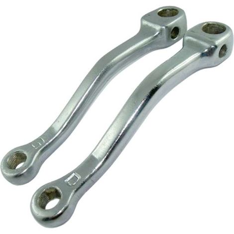 Manivelle cyclomoteur gauche + droit entraxe 150mm acier chromé compatible avec Solex 3800 Peugeot 103 MBK 51