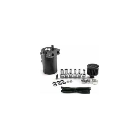 300ml Aluminium Oil Catch Can Voiture Réservoir Réservoir Séparateur D'air Universel Air Avec Filtre À Air, Tuyau Et Autres Accessoires(noir) (1/4)