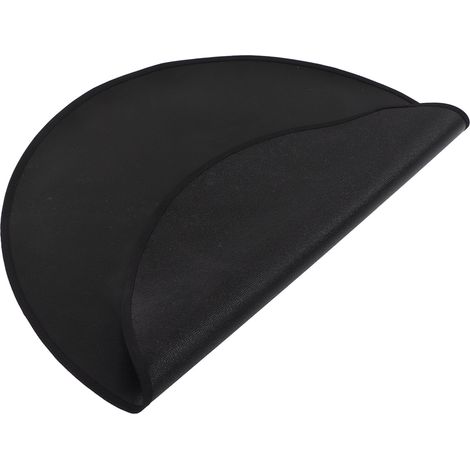 Tapis de barbecue rond, ignifugé, résistant aux hautes températures, lavable et réutilisable, noir, 92 cm de diamètre (36 pouces).