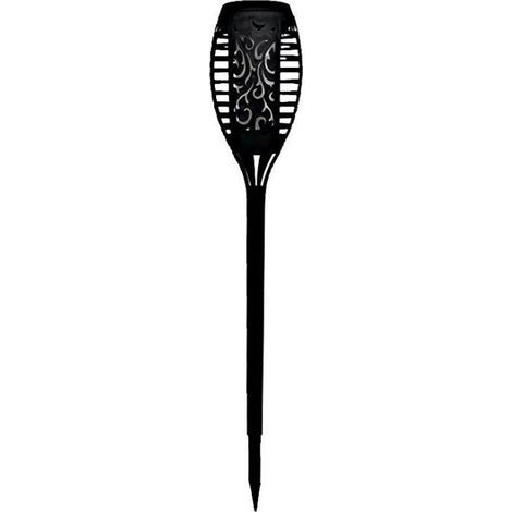 Antorcha solar de resina 12 LED ámbar titilantes Ø 7,3cm H47cm - GALIX (1/3)