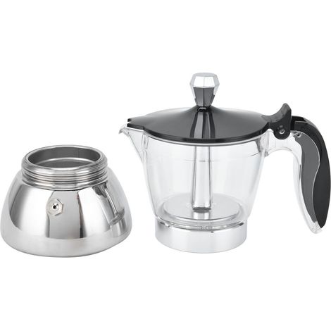 Cafetière italienne 4 tasses en acier inoxydable, cafetière moka, accessoires de cuisine (1/5)