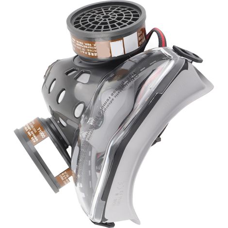 Écran facial anti-poussière avec lunettes, protection réutilisable pour peinture et soudure, couvre-visage de chantier (1/5)