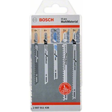 Set lame de scie sabre Set Mulit Material 14 + 1 unités Bosch (1/3)