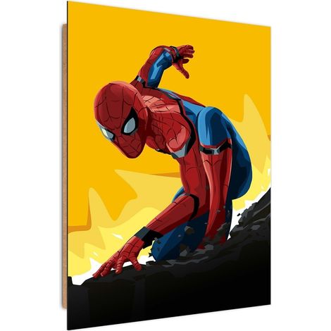 Tableau bois Spiderman I - 70 x 100 cm (1/5)
