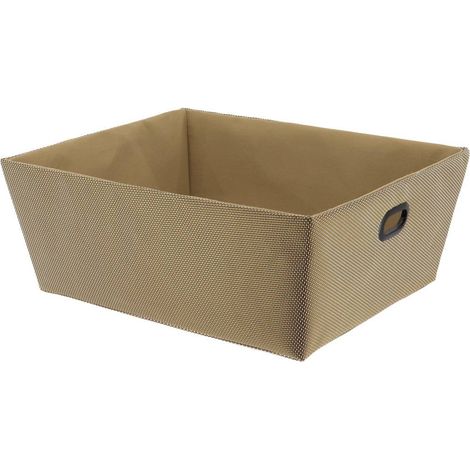 Ankleidekorb aus polyester l32,5xp40xh15 cm - vergoldet - Tendance