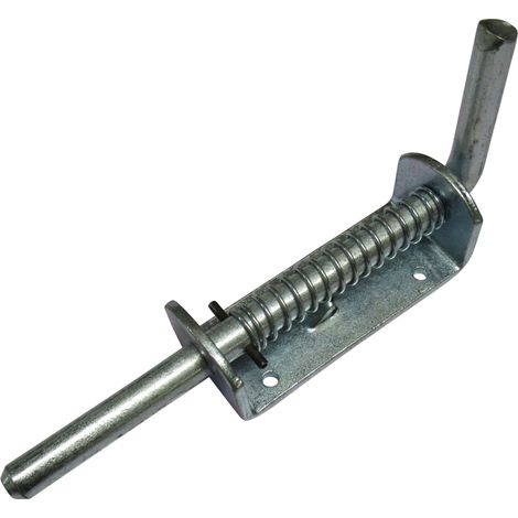 Spring Loaded Animal Shoot Bolts 16MM X 265MM x1 (Zinc Plated Drop Field Gate Door) (1/5)