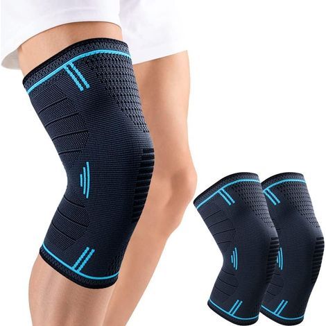 Sports Knee Brace, 2-Piece Adjustable Elastic Knee Brace, Patella and Ligament Knee Brace, Sports Knee Brace (1/4)