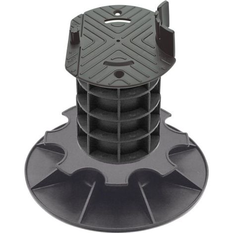 Plot terrasse bois réglable 17 -20 cm - Noir