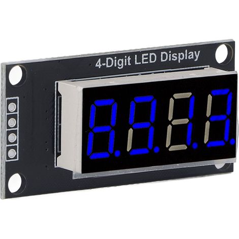Module optoélectronique numérique bleu 0,36 pouce (0,36 pouce) à 4 chiffres et 7 segments, avec circuit intégré TM1637 (1/5)