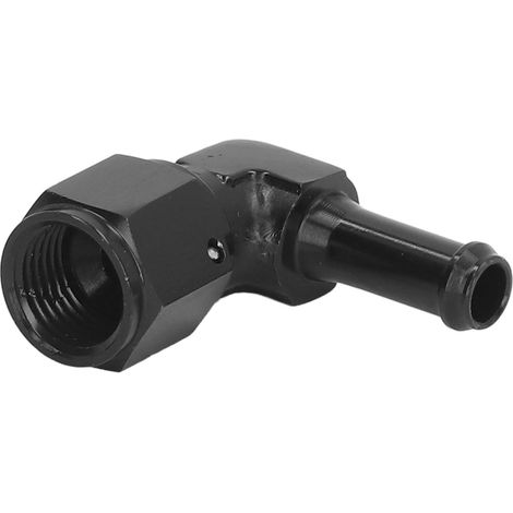 Raccord femelle universel 6AN à 90° en alliage d'aluminium pour huile, vers raccord cannelé 5/16", pour conduites de carburant, d'eau et d'air. Extrémité de tuyau. (1/5)