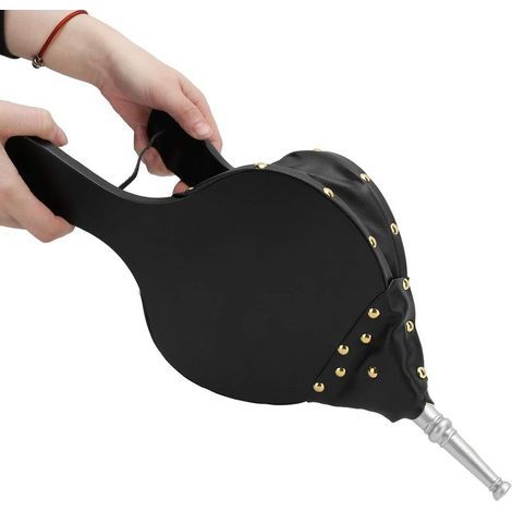 Soufflet de Cheminée, Soufflet d'air Manuel en Bois, Soufflet de Cheminée, Soufflet en Cuir, Soufflet de Feu pour Cheminées, Camping en Plein Air, Barbecue, Barbecue(Argent) (1/5)