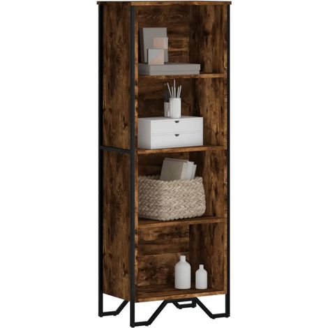 Bücherregal Räuchereiche 50x31x137,5 cm Holzwerkstoff