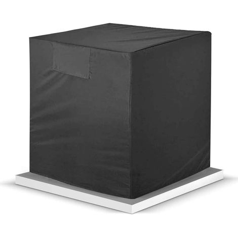 Cubierta exterior para aire acondicionado central, impermeable, robusta, a prueba de polvo, negra con ventilación (24 pulgadas de ancho x 24 pulgadas de profundidad x 22 pulgadas de alto) (1/5)