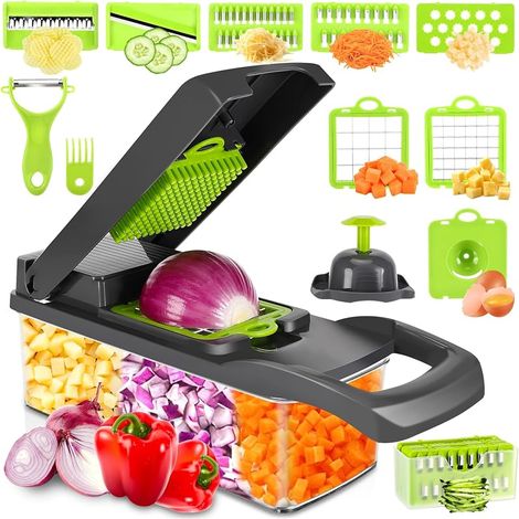 16 en 1 Coupe Legumes Multifonctions, Mandoline Cuisine Professionnelle (1/5)