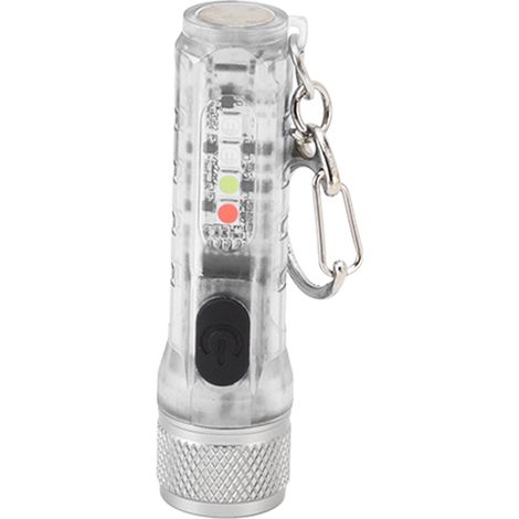 Lampe poche porte-clés LED – charge USB – compacte – transparente – extérieure – lumineuse – HEEPDD