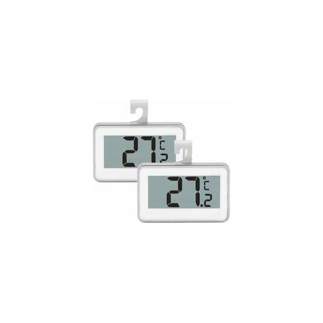 Lot de 2 thermomètres pour réfrigérateur et congélateur avec crochet de suspension (blanc) (1/5)