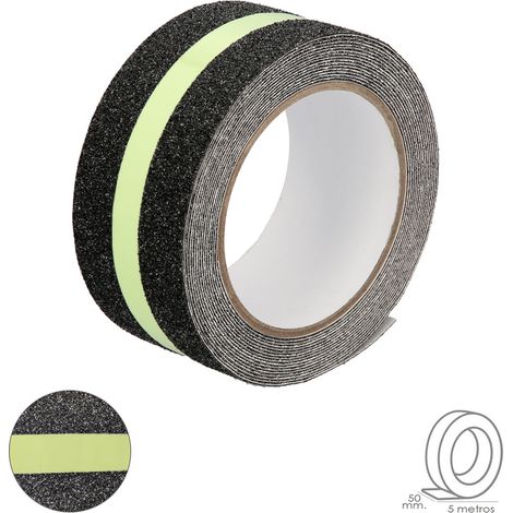 Nastro Antiscivolo Fluorescente 50 mm x 5 metri. Uso domestico. (1/3)