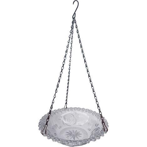 Bain Pour Oiseaux - Bol Suspendu Extérieur - Pour Jardin Patio Arrière-Cour - Capacité 23,5 x 5,5 cm - 1 Pièce (1/3)