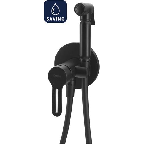 Sapho - Set miscelatore da incasso con doccetta bidet, con corpo incasso, nero opaco 1103-15 (1/4)