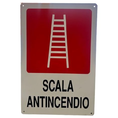 PUBBLICENTRO - CARTELLO SCALA ANTINCENDIO 300X200 AL