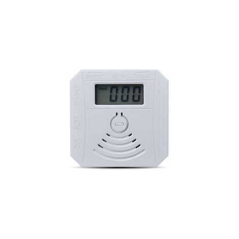 Lntyq Détecteur de gaz Détecteur de fumée de monoxyde de carbone combiné Détecteur de fumée CO à piles avec écran d'affichage LED Flash Alarme sonore Motif d'avertissement sonore