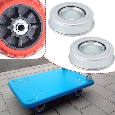 Set of 8 Heavy Duty Trolley Bearings, Wheel Bearings, OD 35mm, ID 16mm, H 12mm, for Most Heavy Duty Trolley Models, Silver (1/5)