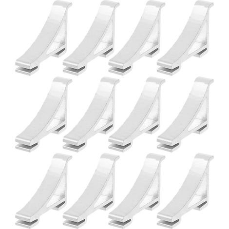Set mit 12 Befestigungsschlüsseln für Kühlschrankablagen, Aluminium, silberner Sockel, Dachsparrenzubehör (1/5)