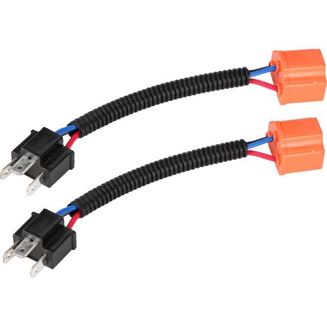 Connecteurs céramiques H4/9003/HB2, adaptateur de prise femelle, rallonge électrique pour phares, lot de 2 pièces (1/5)