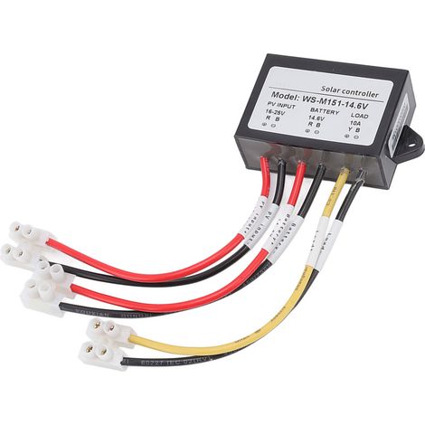 Régulateur Solaire MPPT 150W 10A avec Sortie Charge Nocturne Photosensible pour Lampadaire 14.6V (1/5)