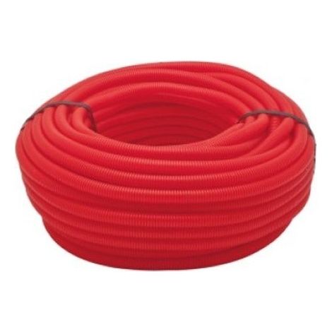 Tubo Corrugado Rojo 16mm 50 metros Tuberia corrugada con Certificado Aenor Adecuado para la protección de tuberias
