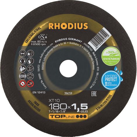 RHODIUS XT10, 25 Stück, 180 x 1,5 mm, Trennscheibe (1/3)