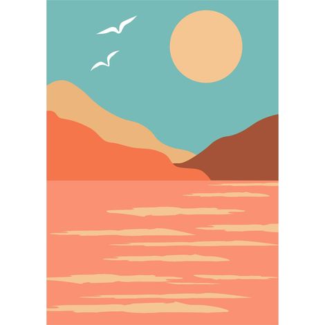 Tableau sur toile plage 45x65 cm - Impression sur Toile Murale Décorative - Image imprimée en HD sur Toile - Toile sur Châssis en Bois FSC - Fabriqué en France
