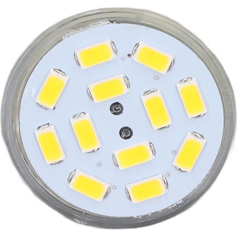 Lot de 4 ampoules LED MR11 12 LED 4W 400LM à double culot, éclairage d'ambiance pour chambre, DC12V blanc froid (1/5)