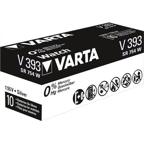 Varta V393 Pile Argent-Oxide 1,55 V 65 mAh Argenté (1/3)