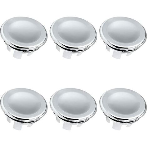 Überlaufstopfen – Edelstahl – Für Spülbecken und Waschbecken – Standardloch 22 bis 25 mm – 6er-Pack (1/5)