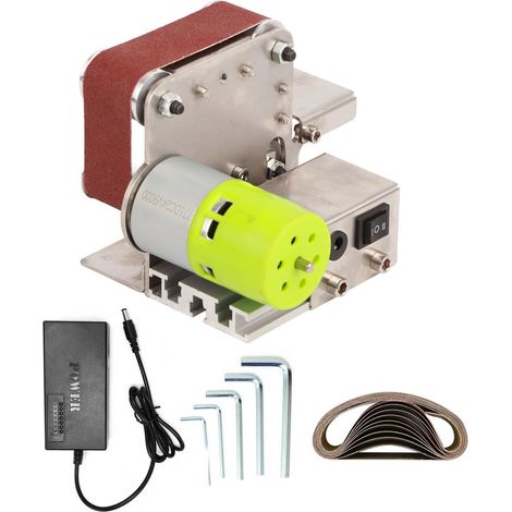 Mini lijadora eléctrica de banda para pulir y lijar, accesorios para bricolaje, lijadora de sobremesa, CA 110-240V, enchufe británico, 775 (100W) (1/5)