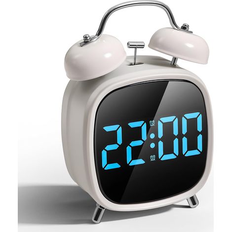 Réveil numérique, Alarme puissante pour Les Gros dormeurs, Horloge de Table numérique LED avec Affichage de la température, 2 alarmes, Fonction Snooze, 3 Niveaux de luminosité (1/5)