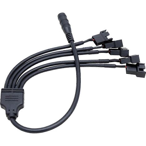 DC-auf-4-Pin-1-in-5-Out-Computerlüfter-Adapterkabel 5521 für Gehäuselüfteranschluss