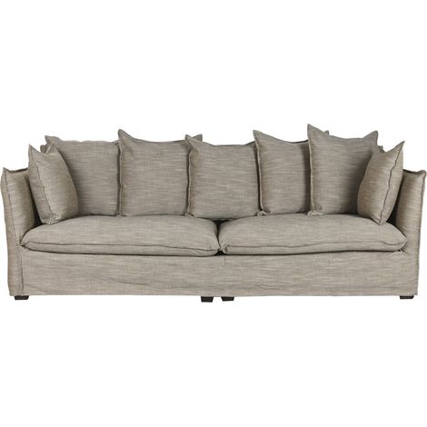 Sofa Lino 260X104X90 Con 7 Cojines Verde (1/5)