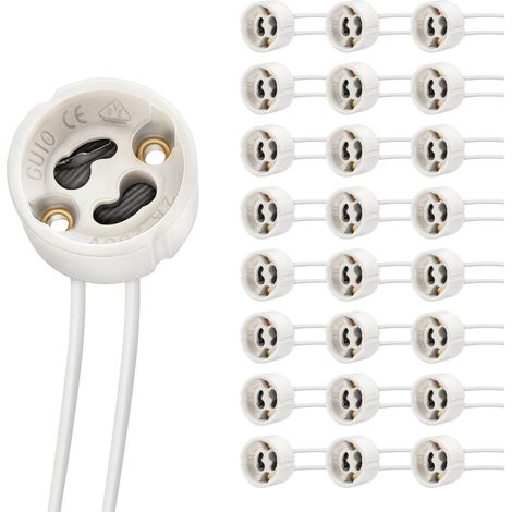 Douille GU10 en céramique, Connecteur à ampoule 0,75 mm², Lot de 25 (1/5)