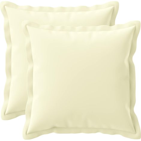 Kissenbezug 2 stk. HOUTEN Creme 45 x 45 cm Polyester vidaXL