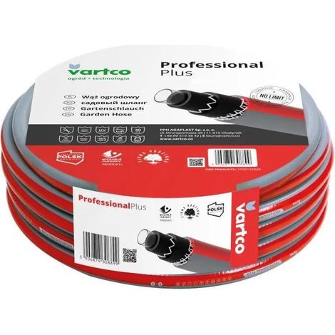 Vartco Professional Plus Tubo da giardinaggio 3/4" 50m Rosso-Grigio