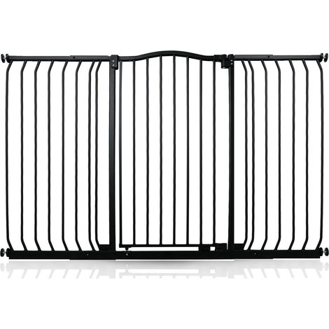 Bettacare Extra Tall Curved Top Dog Gate, 152cm - 161cm, Matt Black, Extra Tall 100cm in Height, Pressure Fit Pet Gate