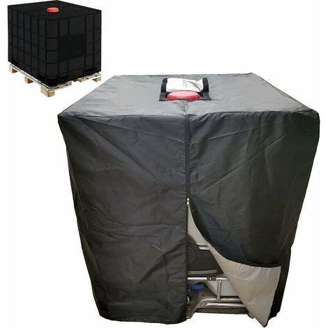 IBC-Wassertankabdeckung (1000 l), Regenwasserbehälterabdeckung mit Reißverschluss, winddicht, UV-beständig, reißfest, T-Audace (1/5)