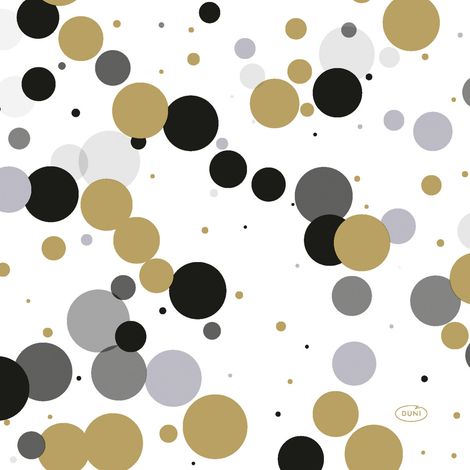 Duni Servietten Bubbles Black 33 x 33 cm - 20er Pack Serviette