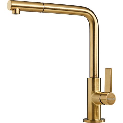Foster Aesthetica Grifo Monomando Vela Plus Giratorio Oro PVD Satinado