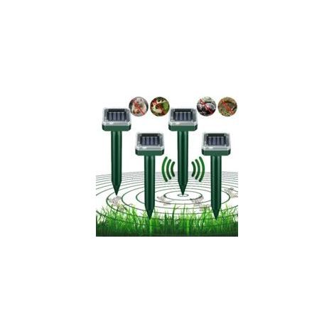 Lot de 4 répulsifs à ultrasons solaires d'extérieur pour pelouse, jardin et cour, maison, répulsif contre les serpents, les insectes à énergie solaire, étanche IP66 – dissuasif contre les rongeurs (1/5)