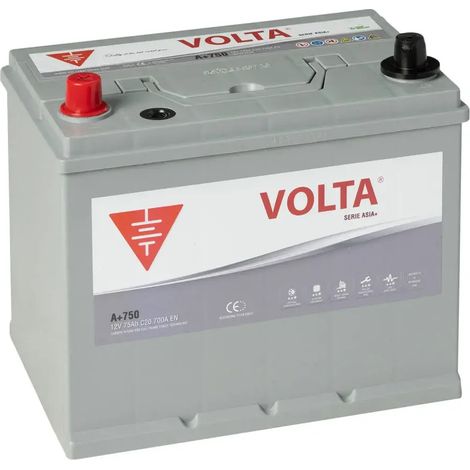 Batería de Coche 75Ah 700A EN Asia Plus +Izq Volta A+750I