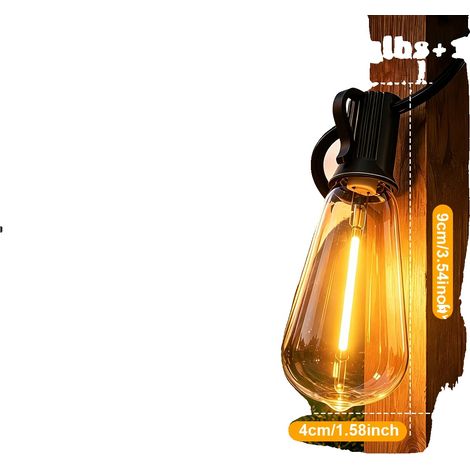 Solarbetriebene LED-Lichterkette, Fernbedienung, einstellbare Helligkeit, 15,5 m, 40 Glühbirnen (1/2)
