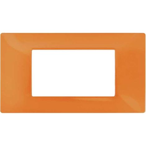 Placchetta per interruttore in metallo a 4 posti arancio cassetta 504 compatibile con vimar plana supporto cover (1/2)